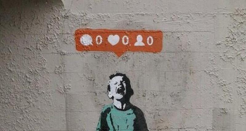 Una obra del artista Banksy.