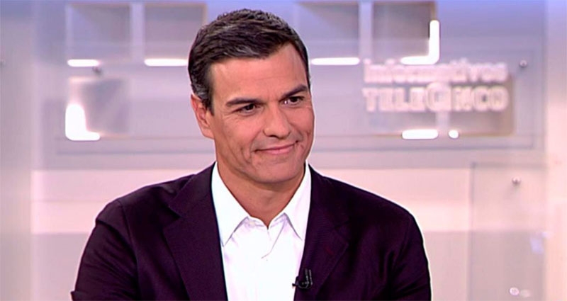 Pedro Sánchez en la entrevista de Informativos T5