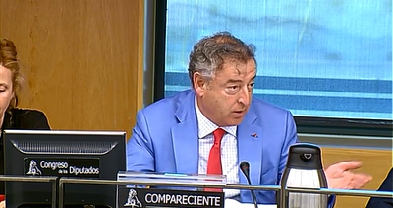 José Antonio Sánchez, presidente de RTVE en una comparecencia anterior en el Congreso de los Diputados