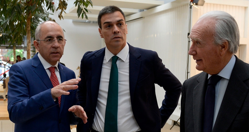 Paco Rosell, Pedro Sánchez y Giampaolo Zambeletti (Bernardo Díaz)