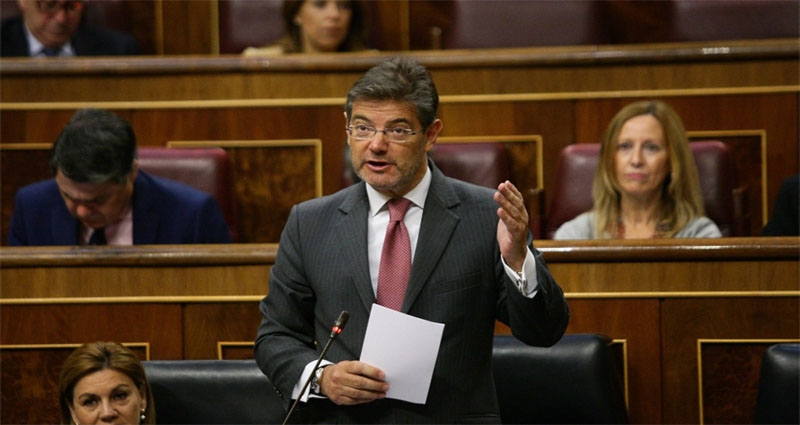 Rafael Catalá este miércoles en la sesión de control en el Congreso de los Diputados