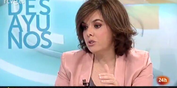 Fotograma de Soraya Sáenz de Santamaría en 'Los Desayunos de TVE'