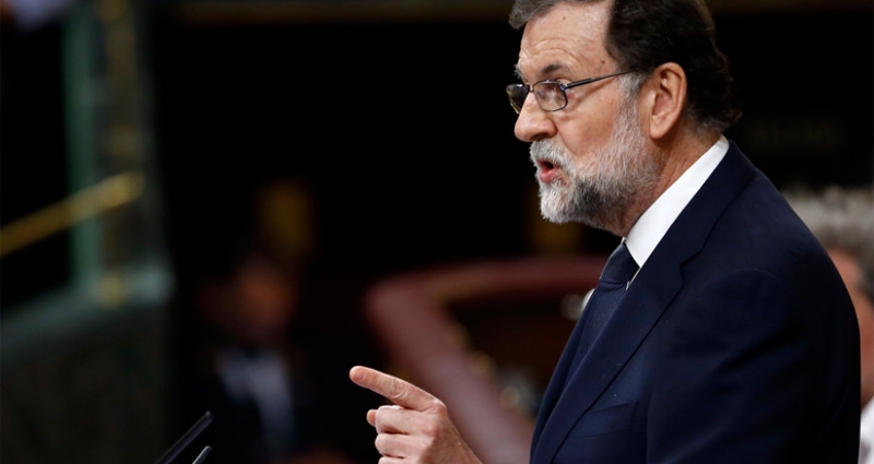 Mariano Rajoy, presidente del Gobierno, en su comparecencia en la moción de censura
