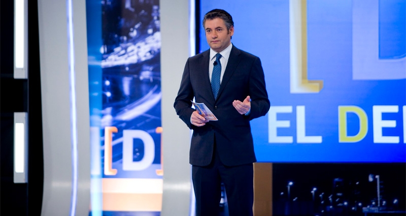 Julio Somoano durante uno de los programas de 'El Debate de La 1' (TVE)