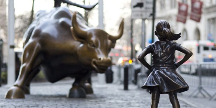 Imagen de la estatua en Wall Street