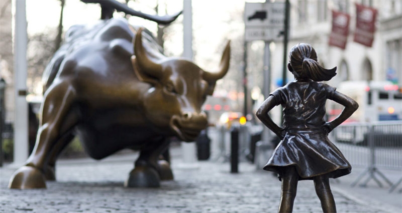 Imagen de la estatua en Wall Street