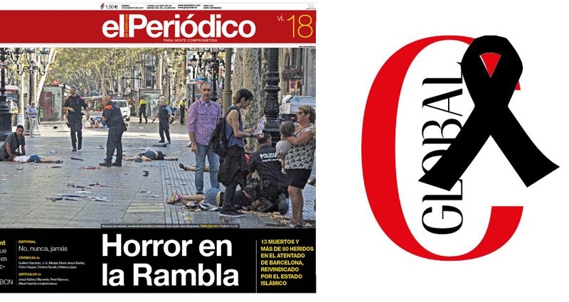 ‘El Periódico’ y ‘Crónica Global’, medios catalanes de referencia tras el atentado