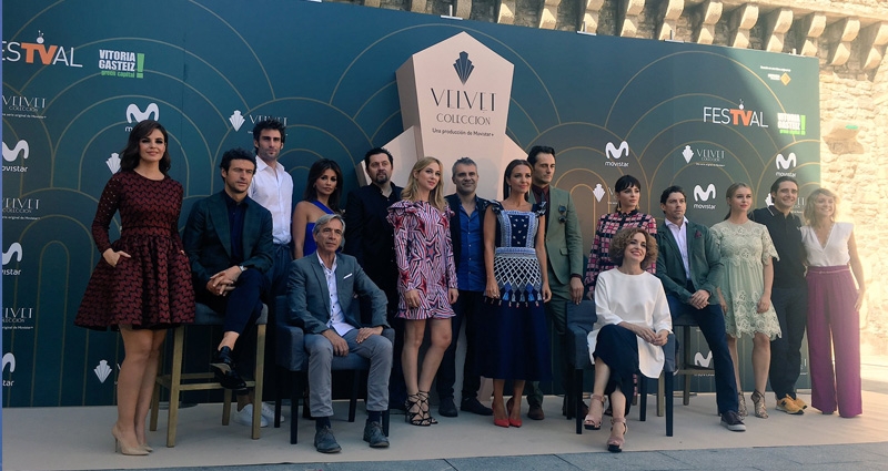 El equipo de 'Velvet Colección' durante su presentación en el FesTVal