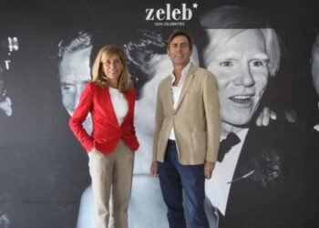 Hortensia Fuentes (directora General de Bluemedia) y Gauthier Peyrouzet (director General de Thema, empresa editora de Zeleb.es)