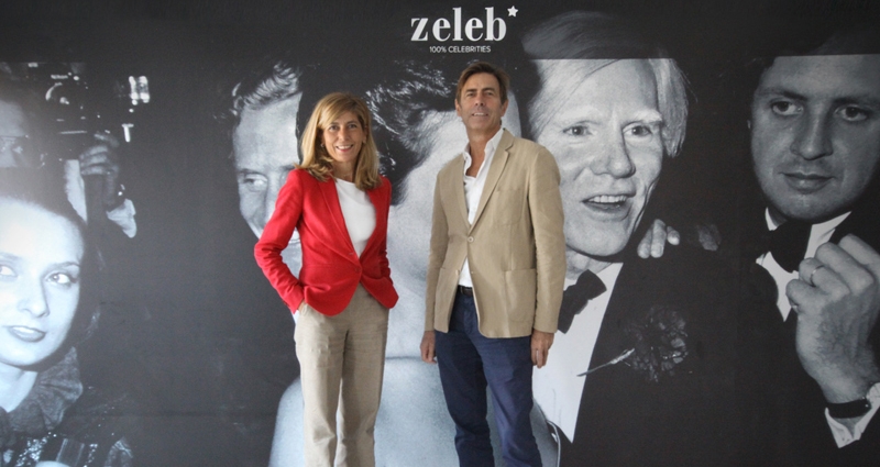 Hortensia Fuentes (directora General de Bluemedia) y Gauthier Peyrouzet (director General de Thema, empresa editora de Zeleb.es)
