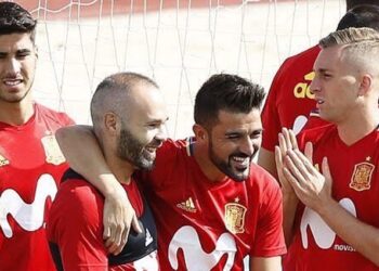 Jugadores de la selección española