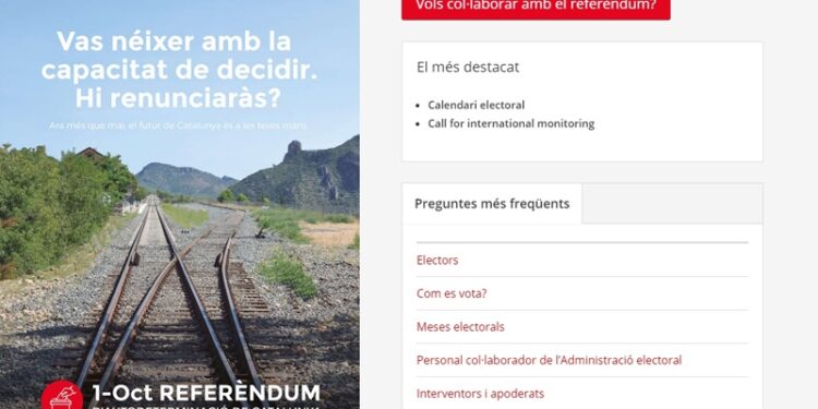 web informativa del referéndum