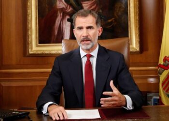 El Rey Felipe VI durante el discurso del 3 de octubre (Foto: @CasaReal)