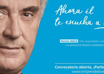 Detalle del cartel creatividad Premios Emprendedor XXI Ferrán Adrià