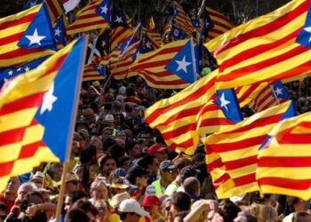 Manifestación por la independencia de Cataluña