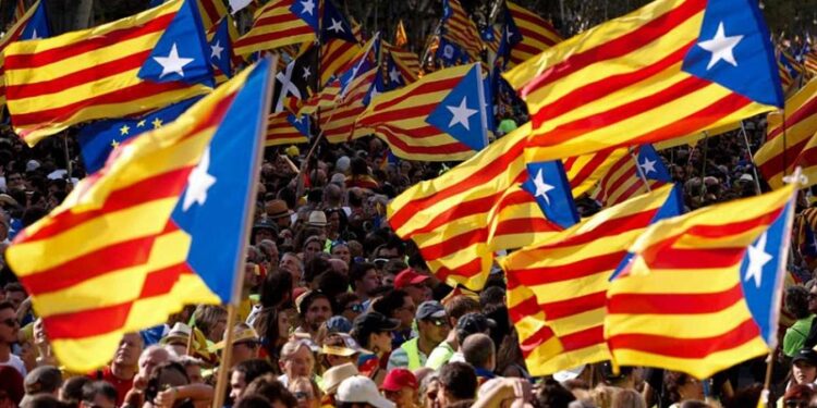 Manifestación por la independencia de Cataluña