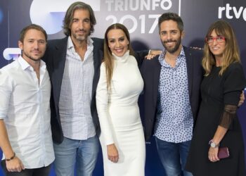 Jurado, presentador y directora de la Academia de 'Operación Triunfo'