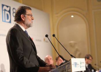 El Presidente del Gobierno, Mariano Rajoy, durante su discurso de apertura del Spain Investors Day