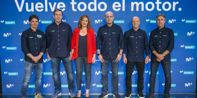 Álex Crivillé, Juan Martínez, Izaskun Ruiz, Ernest Riveras, Randy Mamola y Ricard Jové