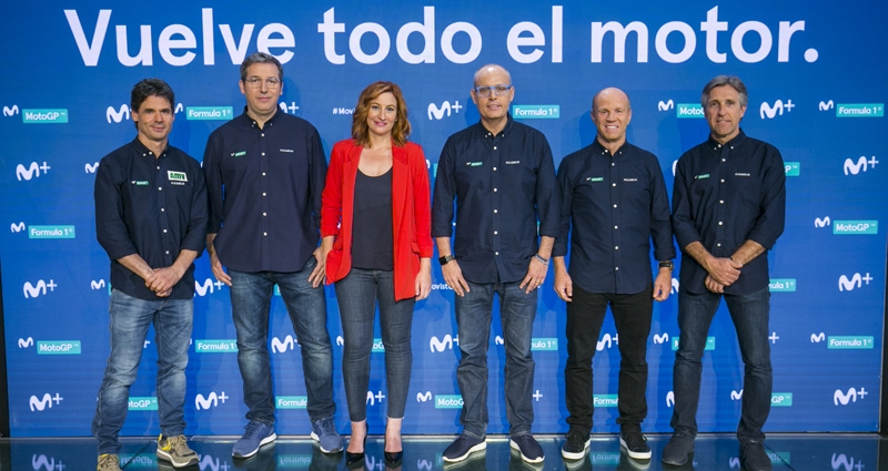 Álex Crivillé, Juan Martínez, Izaskun Ruiz, Ernest Riveras, Randy Mamola y Ricard Jové