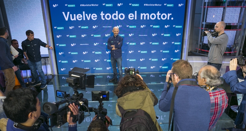 Antonio Lobato durante la rueda de prensa de presentación del equipo de Movistar F1 (Movistar+)