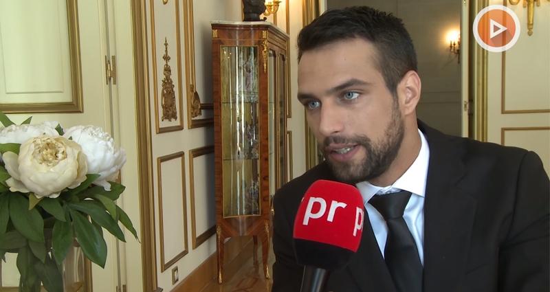 Jesús Castro, en una entrevista en el rodaje de Secretos de Estados