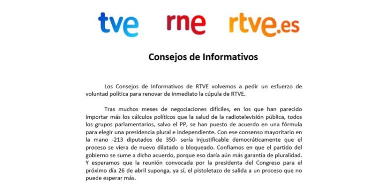 Comunicado del Consejo de Informativos de RTVE