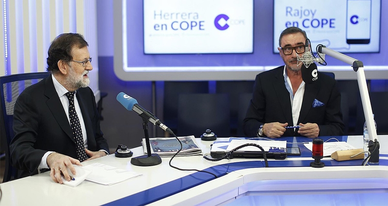 Carlos Herrera junto a Mariano Rajoy