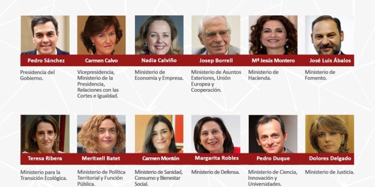 Algunos ministros de Pedro Sánchez. Foto: MAS Consulting