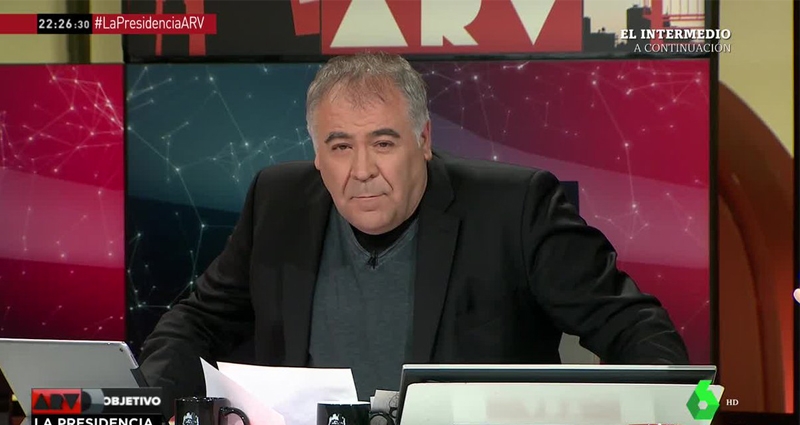 Antonio García Ferreras al frente del especial de 'Al rojo vivo' con motivo del la moción de censura