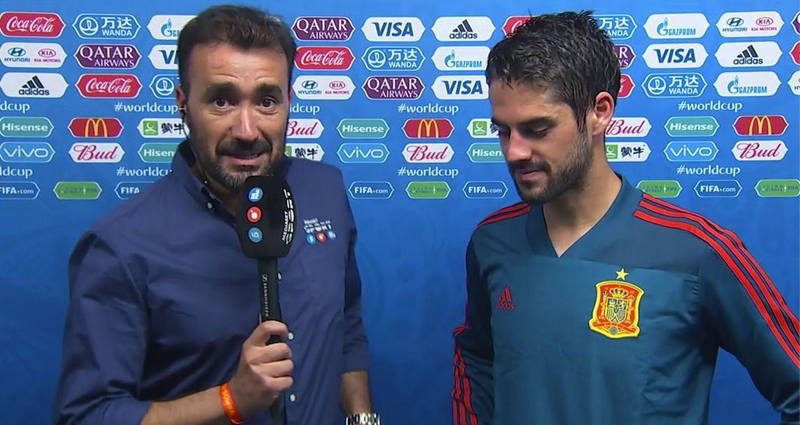 Juanma Castaño entrevista a Isco en el Mundial de Rusia