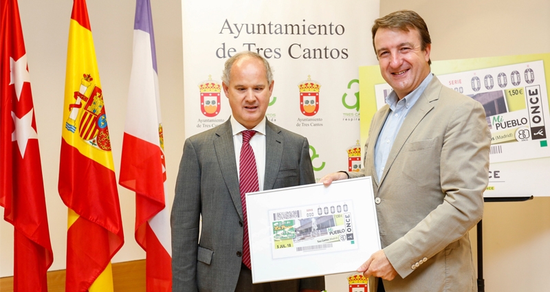 Presentación del cupón de la ONCE dedicado al municipio de Tres Cantos