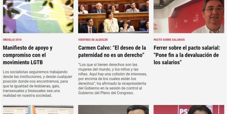 Nueva web del PSOE