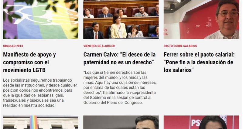 Nueva web del PSOE