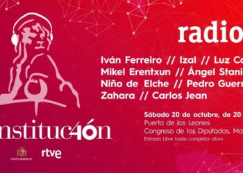Cartel del concierto de Radio 3 con motivo del 40º aniversario de la Constitución Española