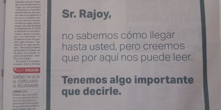 El críptico anuncio colgado por 'Salvados' para pedirle una entrevista a Mariano Rajoy