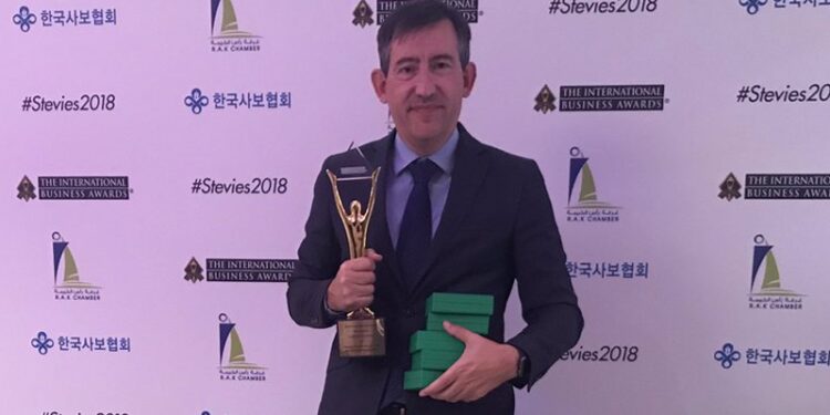 En la imagen, Luis Serrano durante la gala International Business Awards 2018