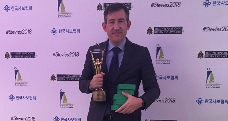 En la imagen, Luis Serrano durante la gala International Business Awards 2018