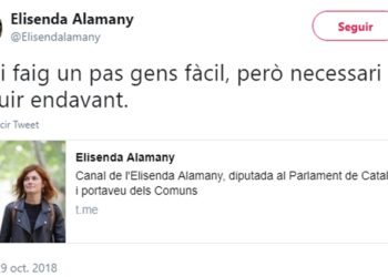 Renuncia la portavoz de los comunes en el Parlament, Elisenda Alamany