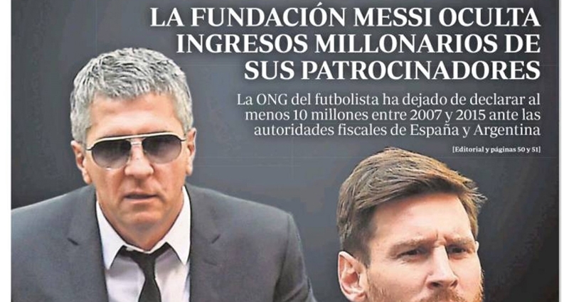 Portada de 'ABC' en la que se informaba de las irregularidades de la Fundación Messi