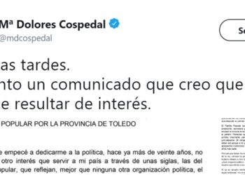 Dolores de Cospedal abandona su escaño en el Congreso a través de Twitter