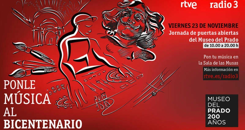 Cartel del evento de Radio 3 en el Museo del Prado