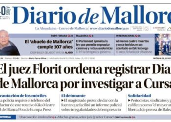 Portada del 'Diario de Mallorca' sobre la intervención judicial