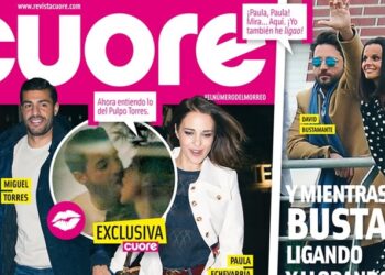 David Bustamante y Paula Echevarría en una portada de 'Cuore'