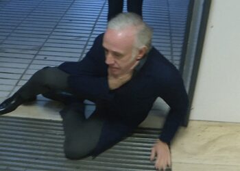 Eduardo Inda en el momento de la supuesta agresión