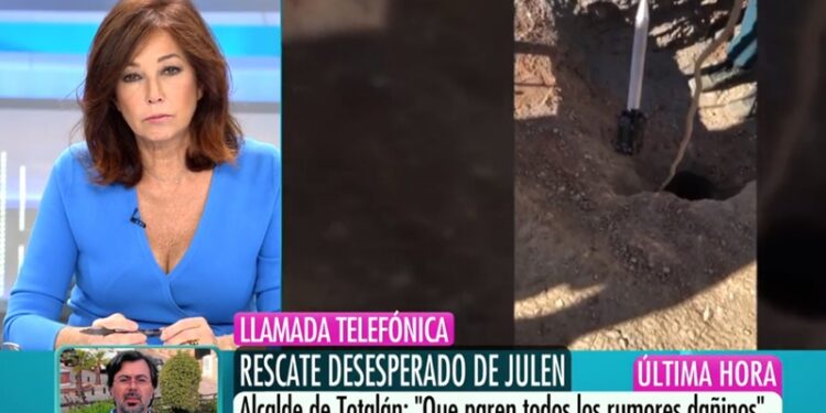 Ana Rosa Quintana observa los avances del rescate de Julen en 'El programa de AR'