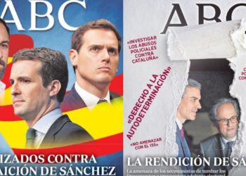 Portadas de 'ABC' del jueves 7 de febrero y del miércoles 6 de febrero, respectivamente