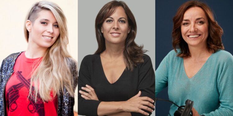Cristina Boscá, Pepa Bueno y Mara Torres, locutoras de Prisa Radio