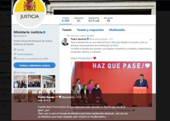 El Gobierno vuelve a utilizar las redes sociales oficiales a favor del PSOE
