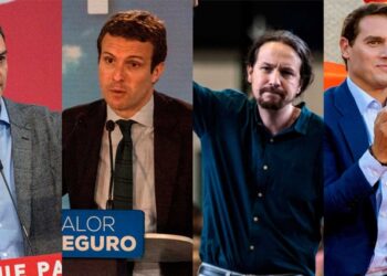 Los cuatro principales candidatos a la presidencia del Gobierno